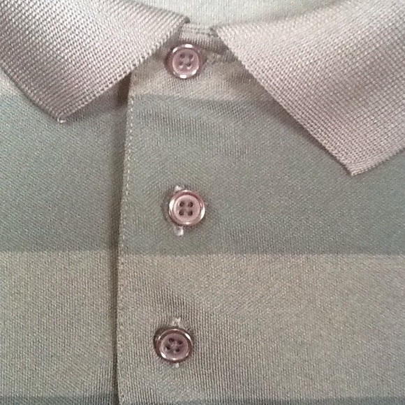 Great Northwest Black Grey Stripe Polo Golf Shirt - Picture 4 of 7